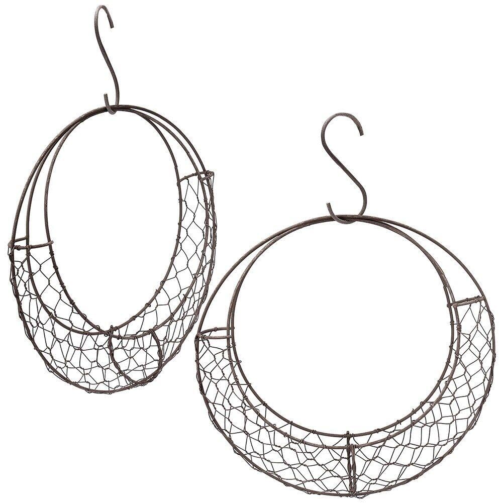 2 Fioriere Sospese a Forma di Luna Vaso per Piante Grasse con Struttura in Filo Metallico Cesto Sospeso per Fiori da Interno per Il Ministero degli Interni Decorazioni per Matrimoni