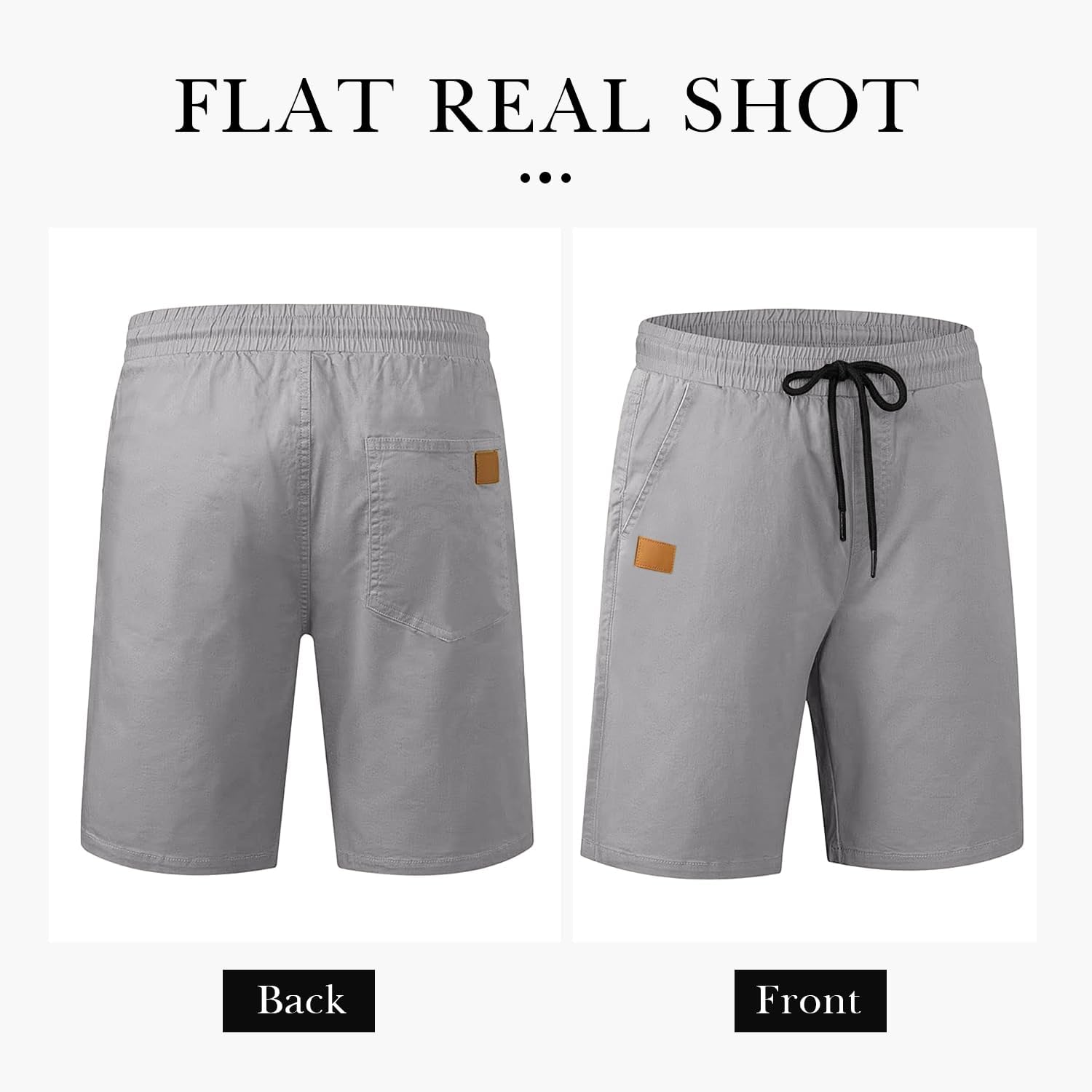Comdecevis Mens Casual Shorts Stretch Waist Drawstring Summer Beach Twill Chino Golf Shorts - Image 7