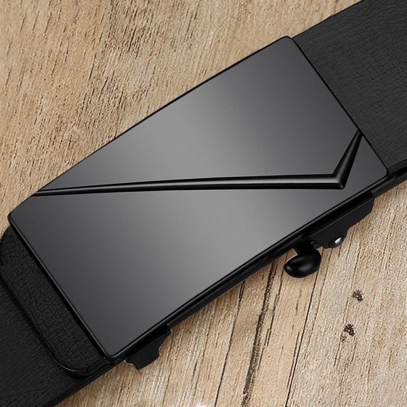 Men's Belt With Toothless Automatic Buckle, Business And Leisure Belt Youth Belt3