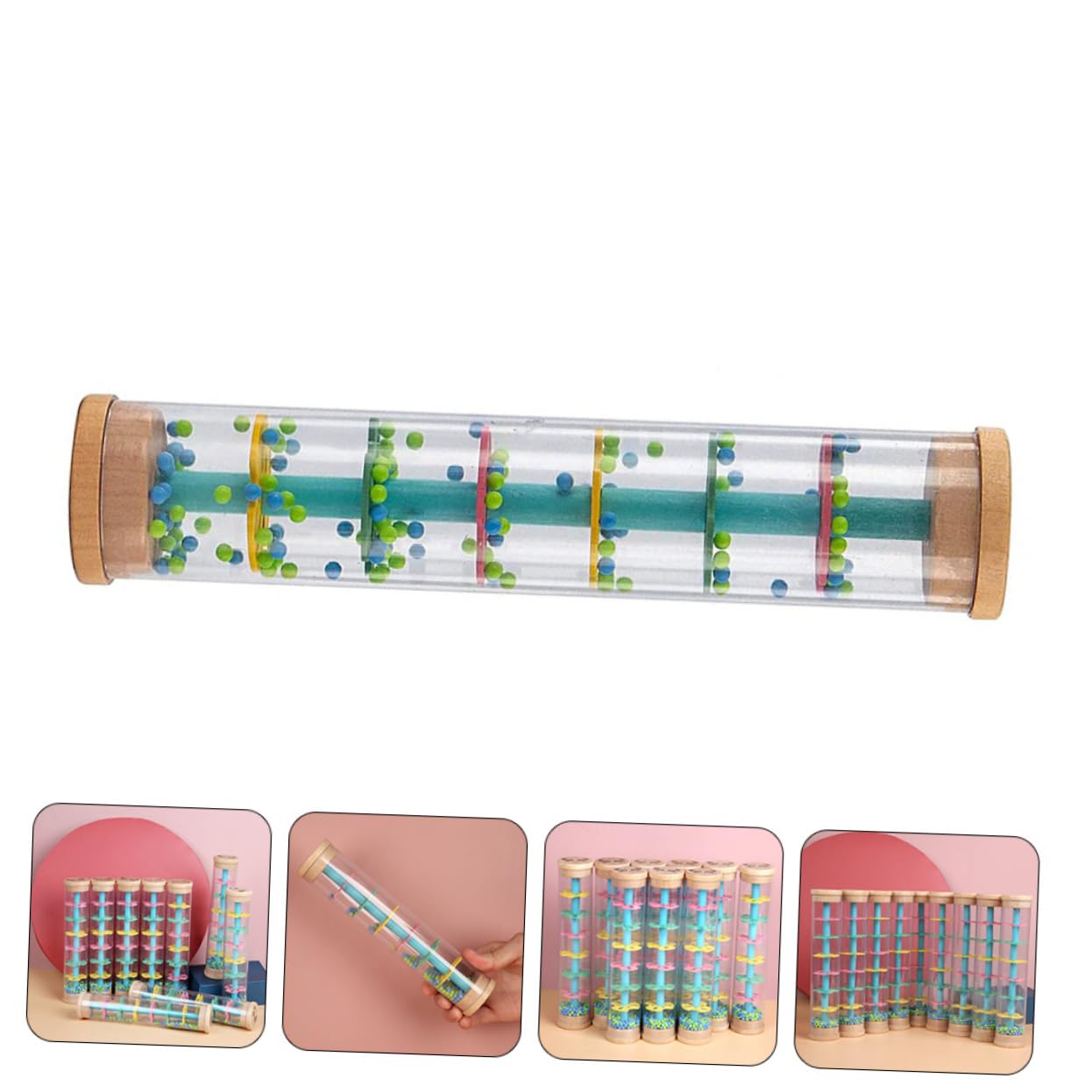 BESPORTBLE Rain Sound Tube Educational for Safe Musical Instrument to Develop Creativity Cognitive Skills