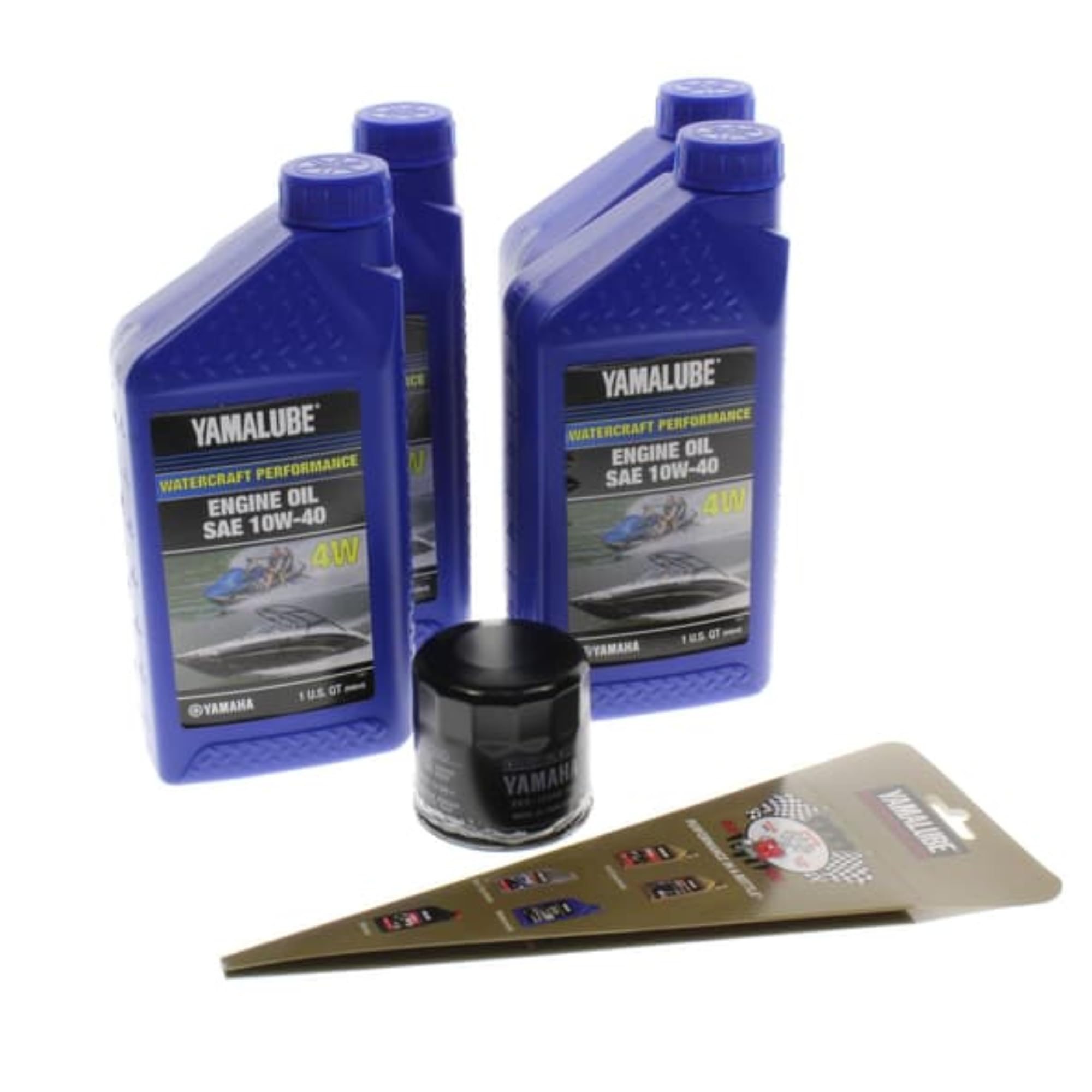 Yamaha New OEM Yamalube 10W40 Watercraft III Engine Oil Change Kit, LUB-3WTRC-KT-20