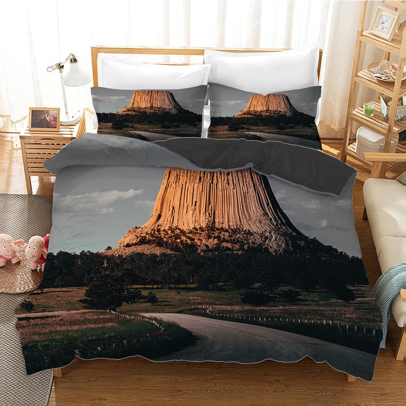 Funda nórdica cama 90 montaña gris transpirable contra noches frías infantiles
