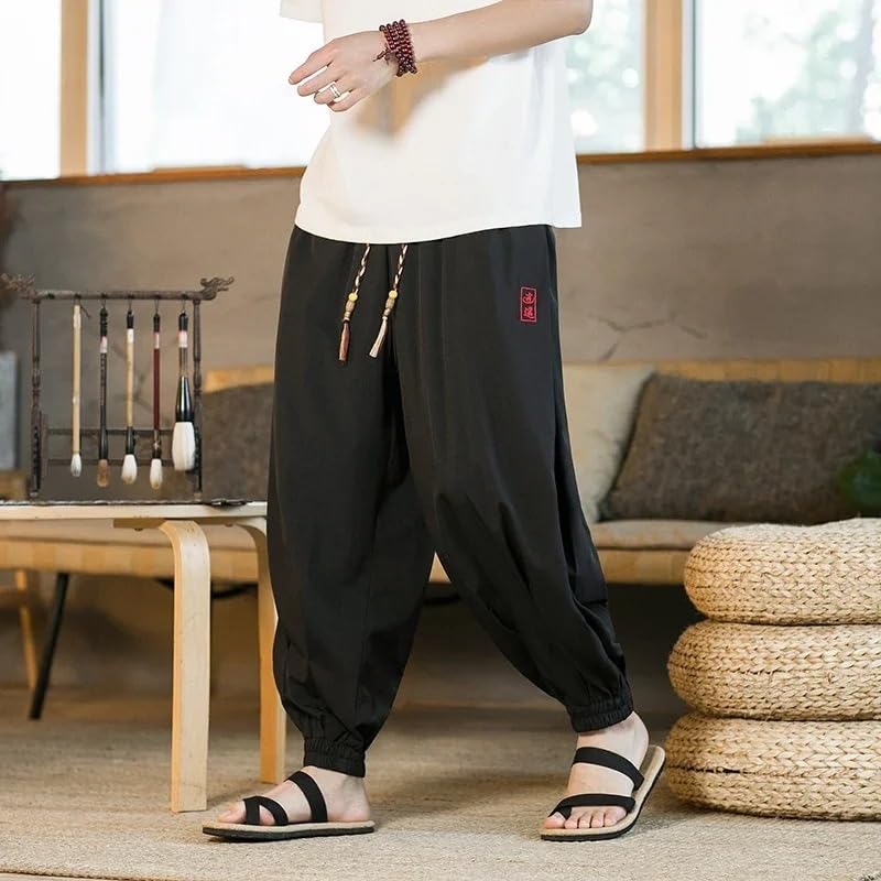 Wide Leg Pants Mens Casual Harajuku Jogging Pants Men's Loose Trousers Vintage Sweatpants4