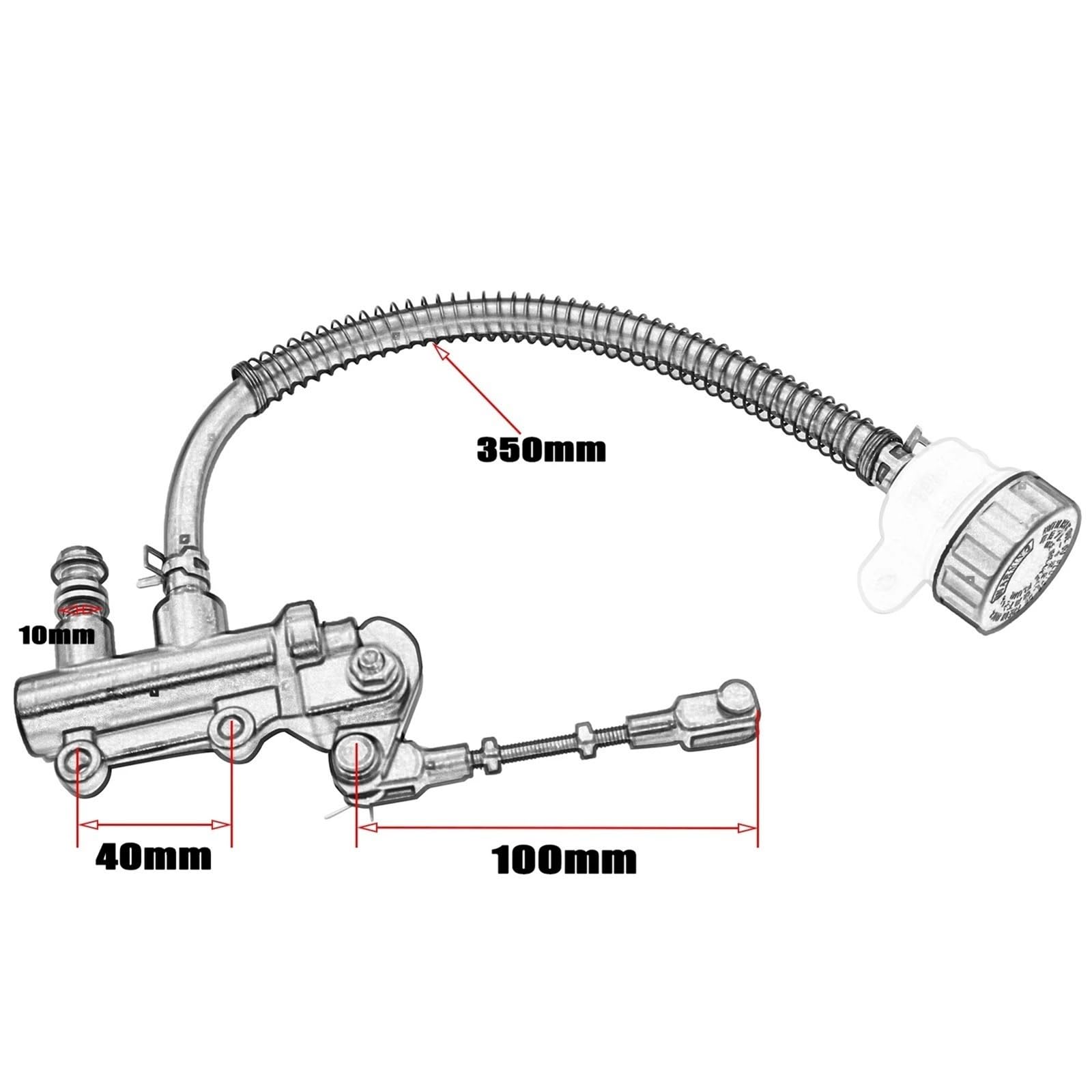 Motorrad-Hinterradbremspumpenfuß, hydraulischer Hauptölzylinder-Refit | Hauptbremszylinder der hydraulischen Hinterfuß-Bremspumpe