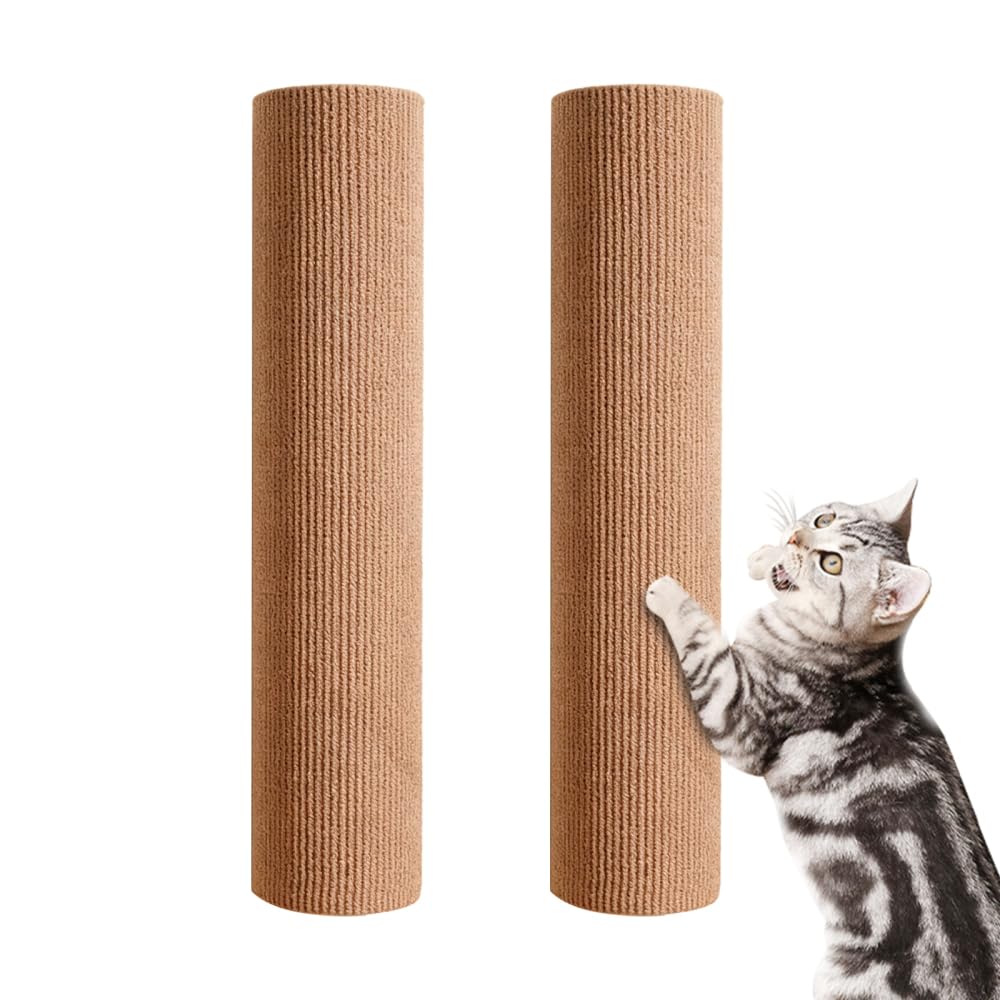 Cat Scratching Post Wall Mounted, 2Pcs Self-Adhesive Felt Cat Scratch Post