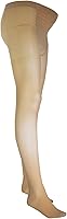 Vista 8 de Truform Sheer Pantyhose de maternidad, compresión de 20-30 mmHg, soporte de abdomen, 20 denier, beige, S