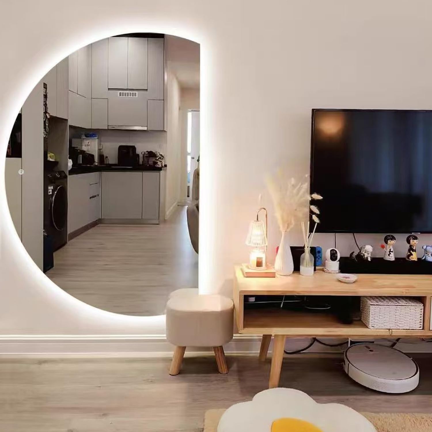 FGXHHS LED with Anti-Fog and Dimmable Backlight, Smart Vanity for Makeup Wall Mounting
