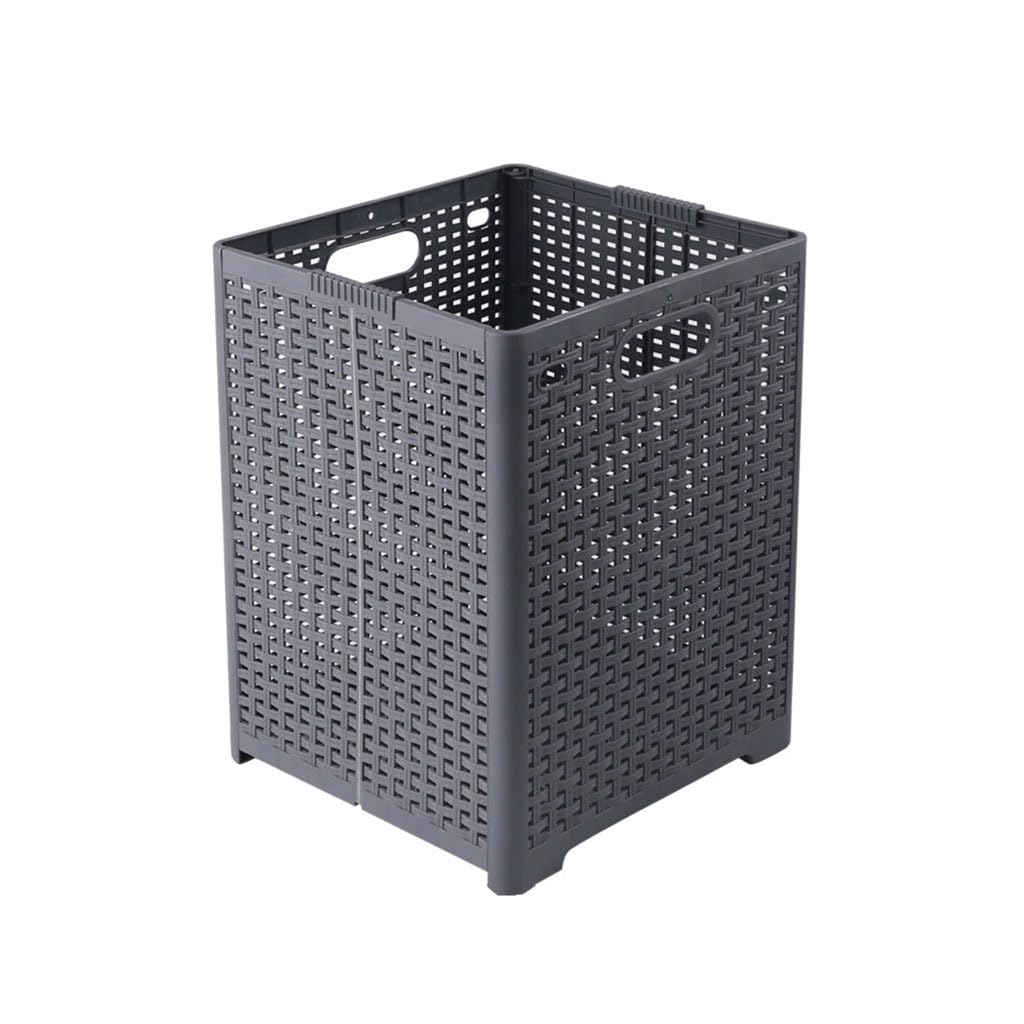 HRGKLMN Laundry Basket Foldable Clothes Basket Breathable, Washing Basket with Carrying Handles, Stackable Laundry Hamper for Clothes, Toys, Household Items in 3 Color Variants,Grey