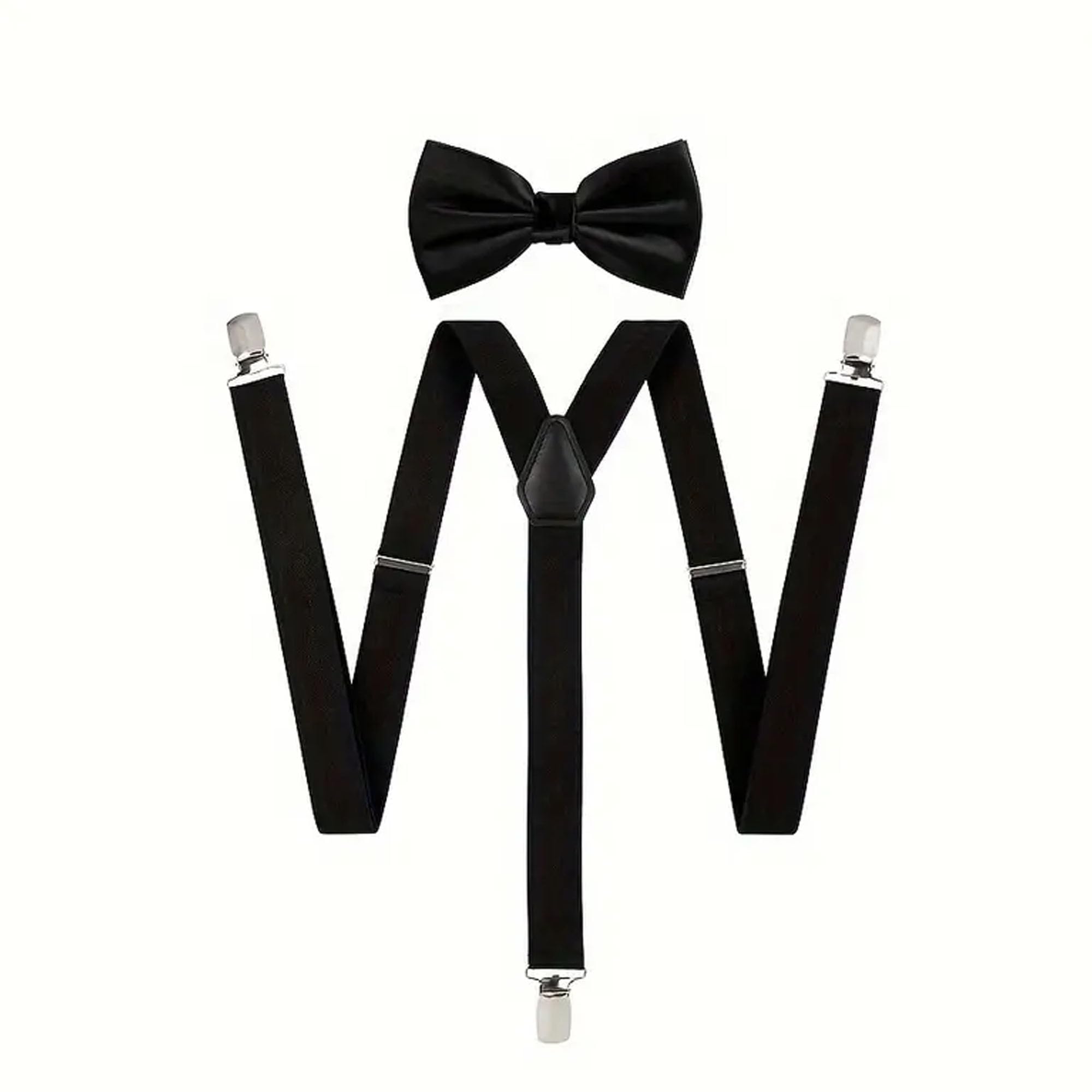rr design Tuxedo suspender and bow tie set for men, infants, boys kids black (black, 2-5yrs)-picture-31