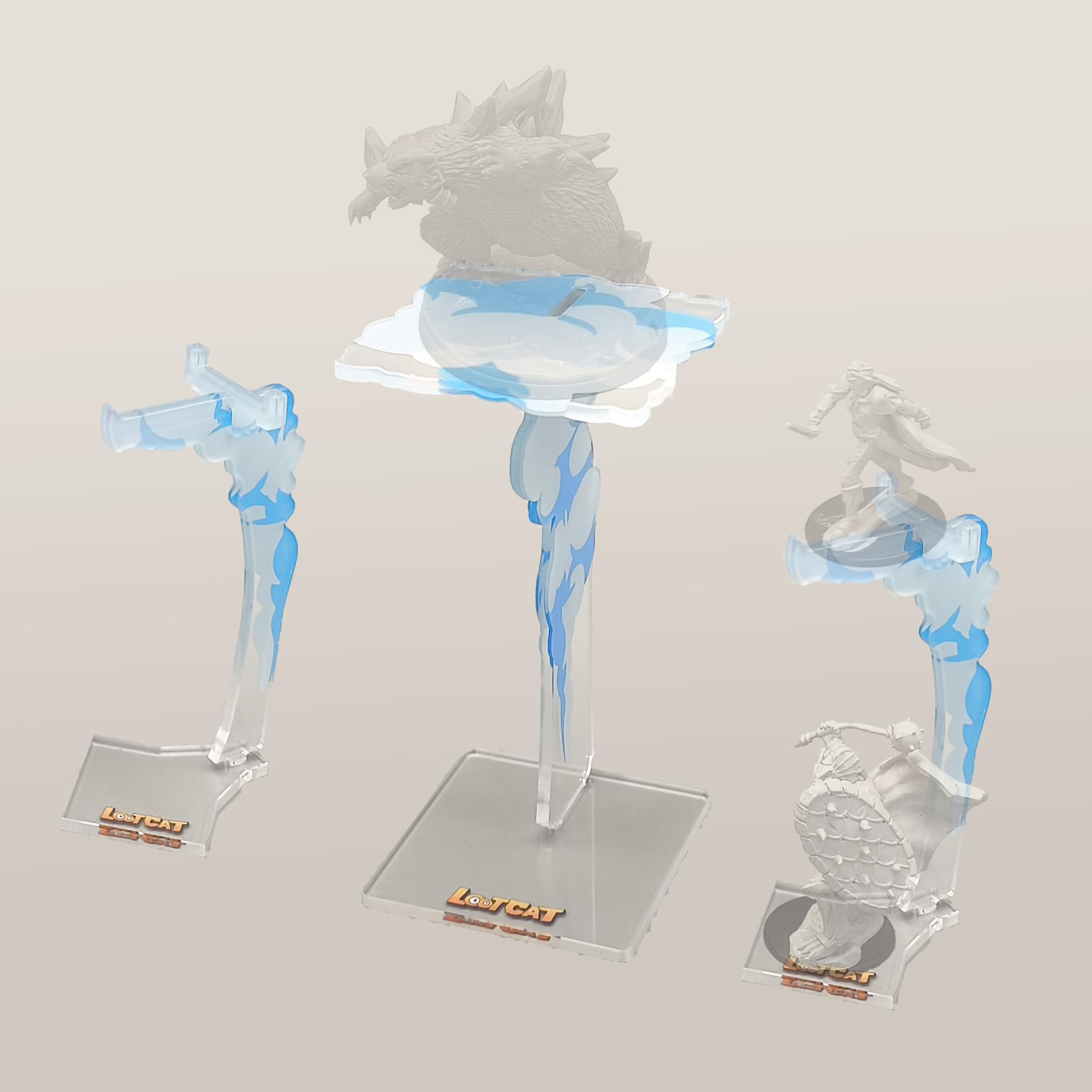 LOOTCAT Flying Stand, Flying Riser, Flying Platform, Acrylic Terrain DND, Warhammer, TRPG