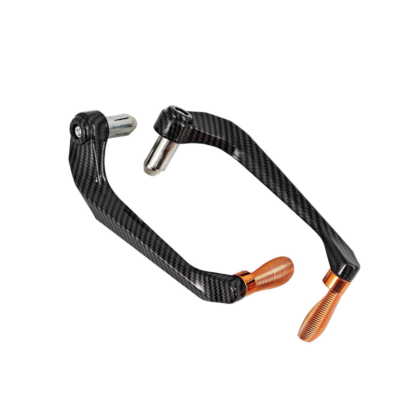 Beqlxta Carbon-Orange Brake Lever Guard Universal Motorcycle Handlebar Brake Clutch Levers Guard Protection Carbon Fiber Aluminum(Carbon-Orange)