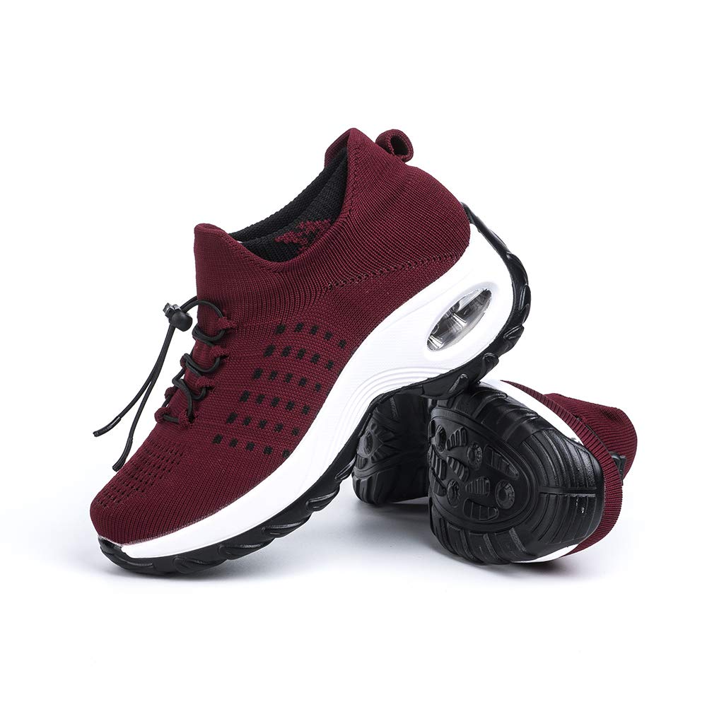 Hitmars Scarpe Ginnastica Donna Sneakers Running Camminata Corsa Basse Air Traspiranti Sportive Nero Blu Rosa Cachi Bianca Taglia 35-44