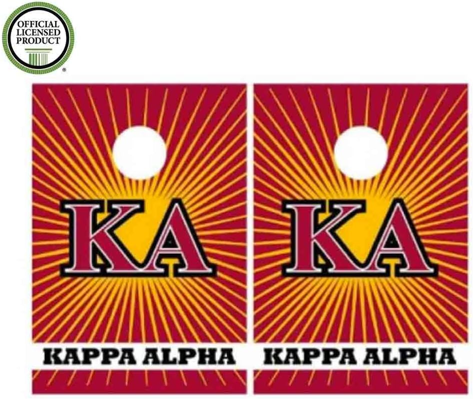 VictoryStore Cornhole Games - Kappa Alpha Order Cornhole Bag Toss Game - Starburst - 8 Bags Included