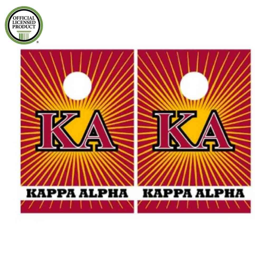 VictoryStore Cornhole Games - Kappa Alpha Order Cornhole Bag Toss Game - Starburst - 8 Bags Included