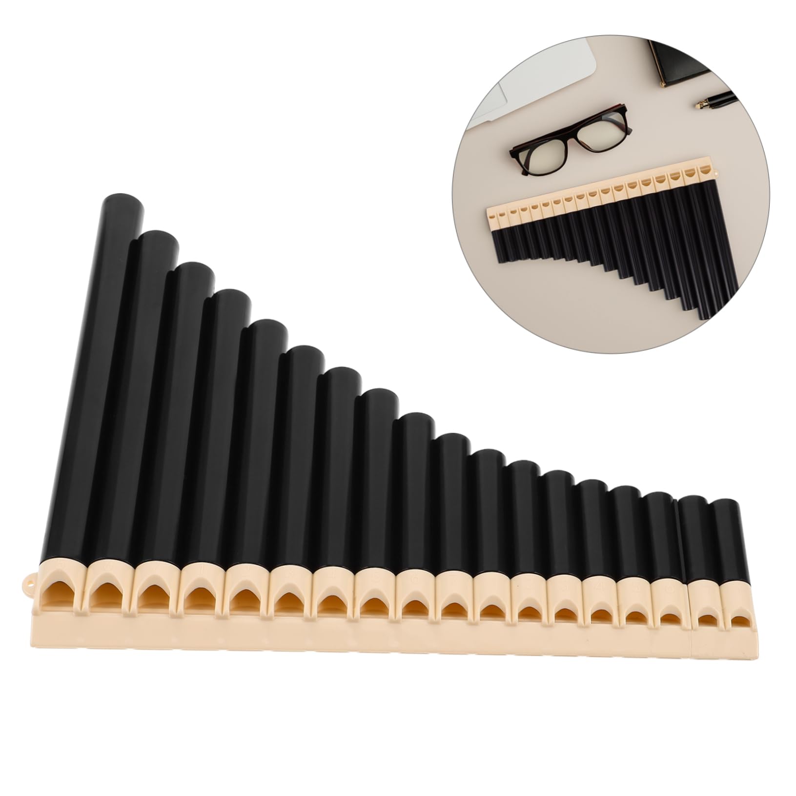 Panflöte Traditionell Zum Lernen Und Üben Für Anfänger Schüler Tragbar Als Musical Instrument Mit Mundstück Aus Plastik Als Pfeife Für Schulaufführungen Und Musikinstrumente