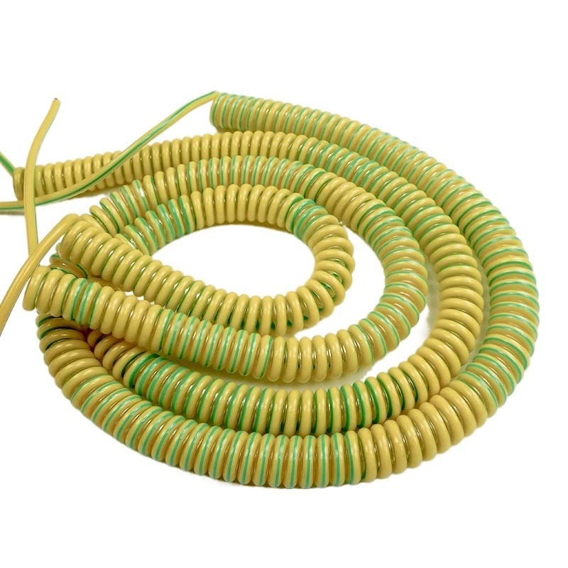 Fil de terre jaune-vert rétractable 1.5mm2 pour liaison mobile sans nœud 1m