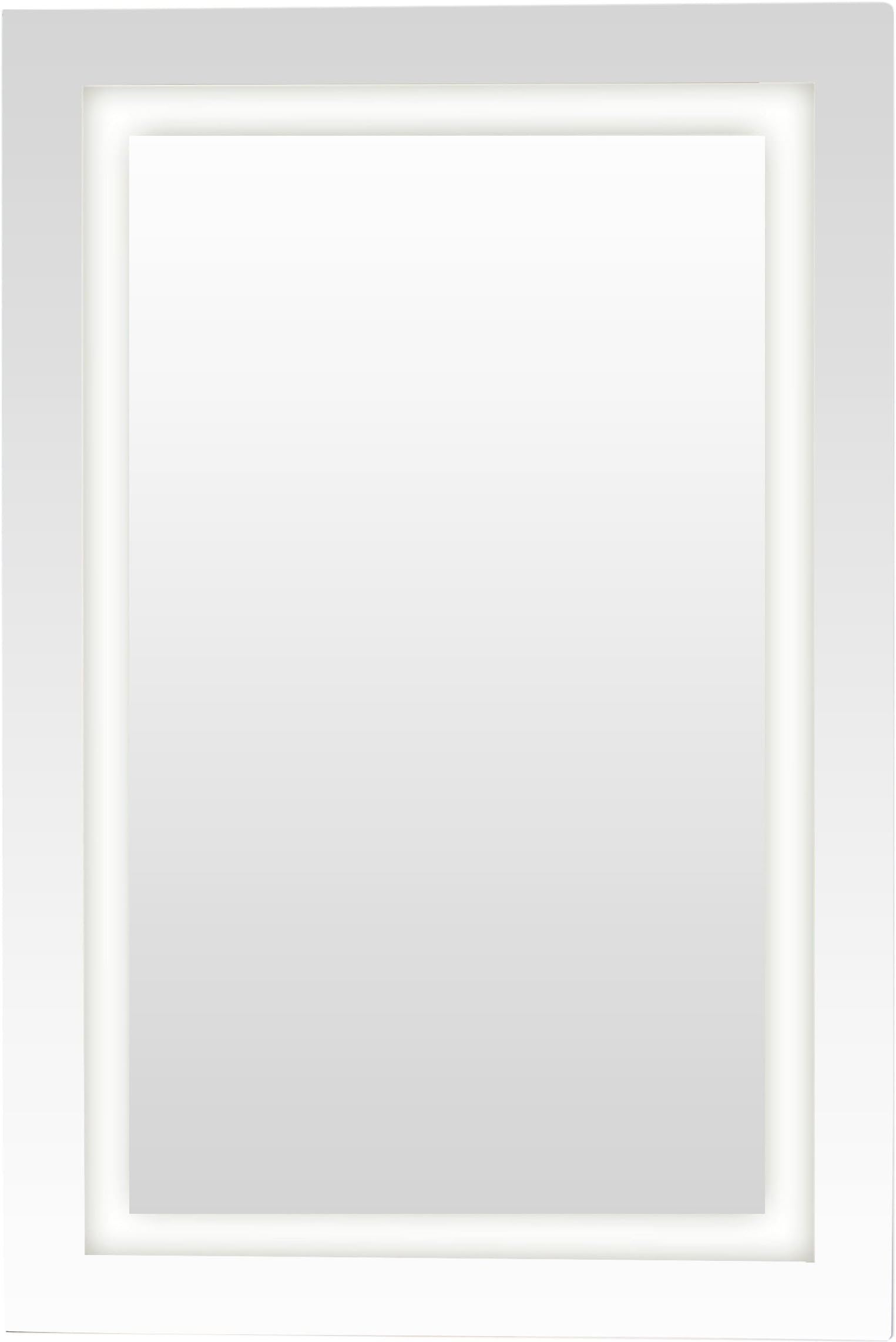 Meek Mirrors Lighted LED Frameless Backlit Mirror, 18" L x 36" W