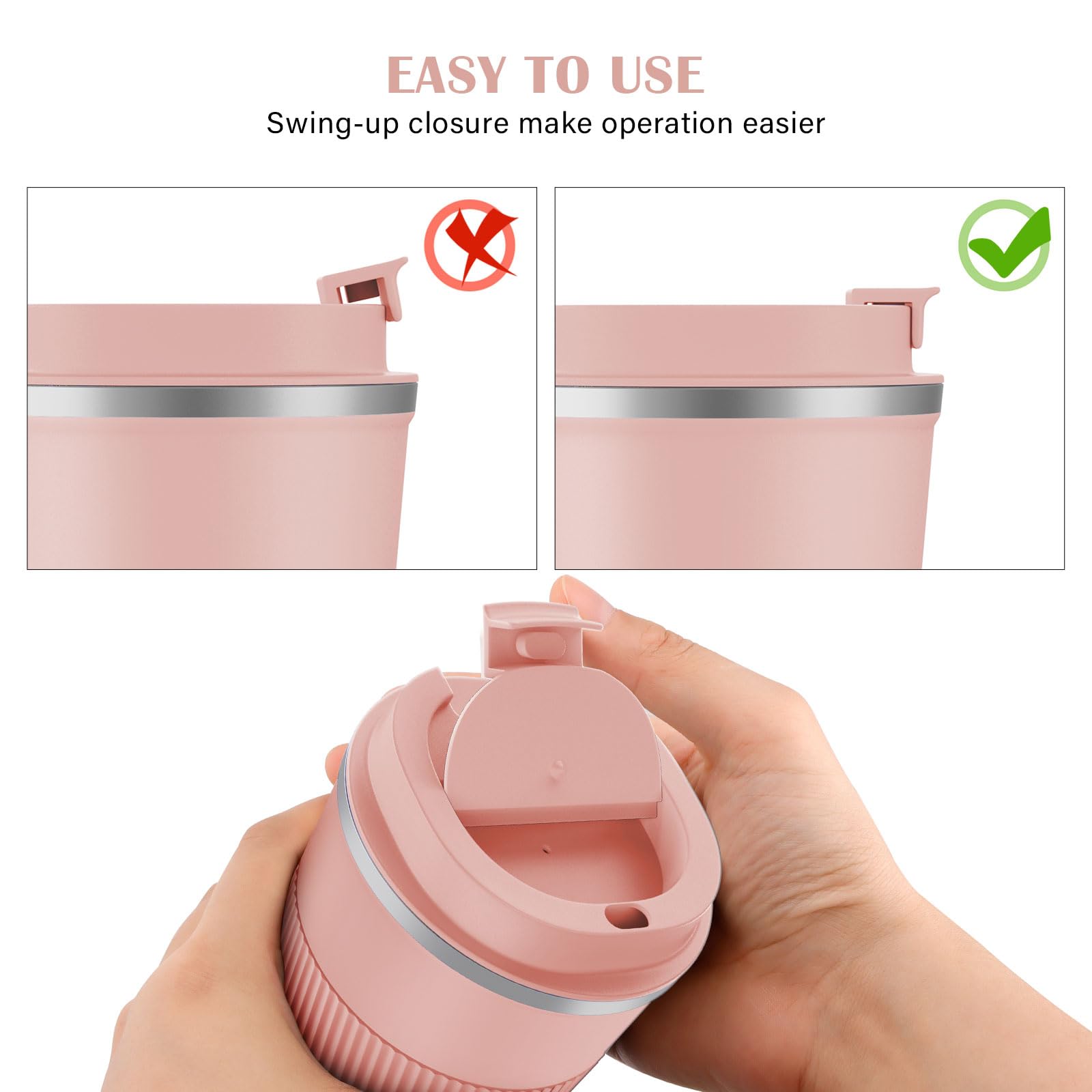MOMSIV Coffee Cup, Insulated Coffee Cup with Leakproof Lid - Image 4