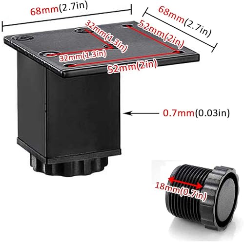Miniatura 3 de Patas de muebles de aleación de aluminio, patas ajustables, patas de sofá, patas de armario, piezas de repuesto para cocina, mesa de café, gabinetes