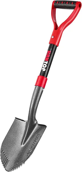 HANTOP Small Shovel Garden Shovel for Digging Short Handled Round Shovel Survival Shovel for Car, 28 inches