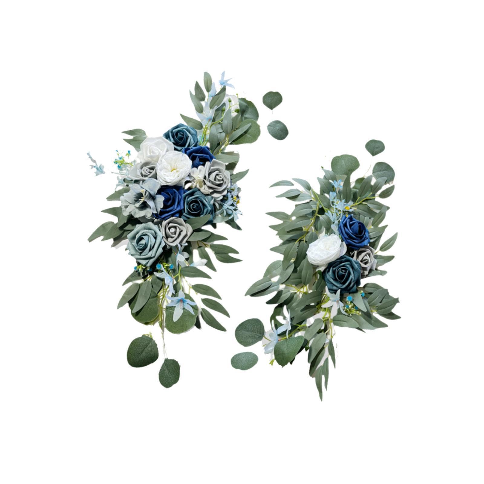 KIOALXZ Gorgeous Artificial Floral Arrangement With Green Leaves Swag Weddings And Special Gatherings Neighbors Wedding Artificial Flowers With Green Leaves