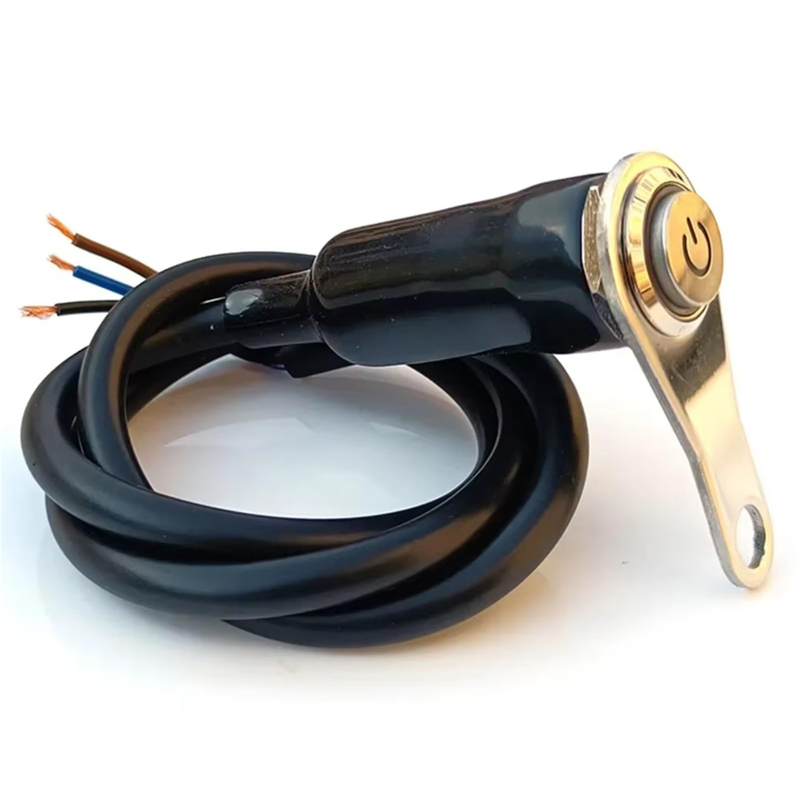 Moto puesta en marcha Interruptor Longitud 60 Cm Interruptor De Encendido Y Apagado Para Motocicleta Montaje En Manillar Aleación De Aluminio Impermeable 12 V Faros Antiniebla Bocina 1 Unidad(Blue)