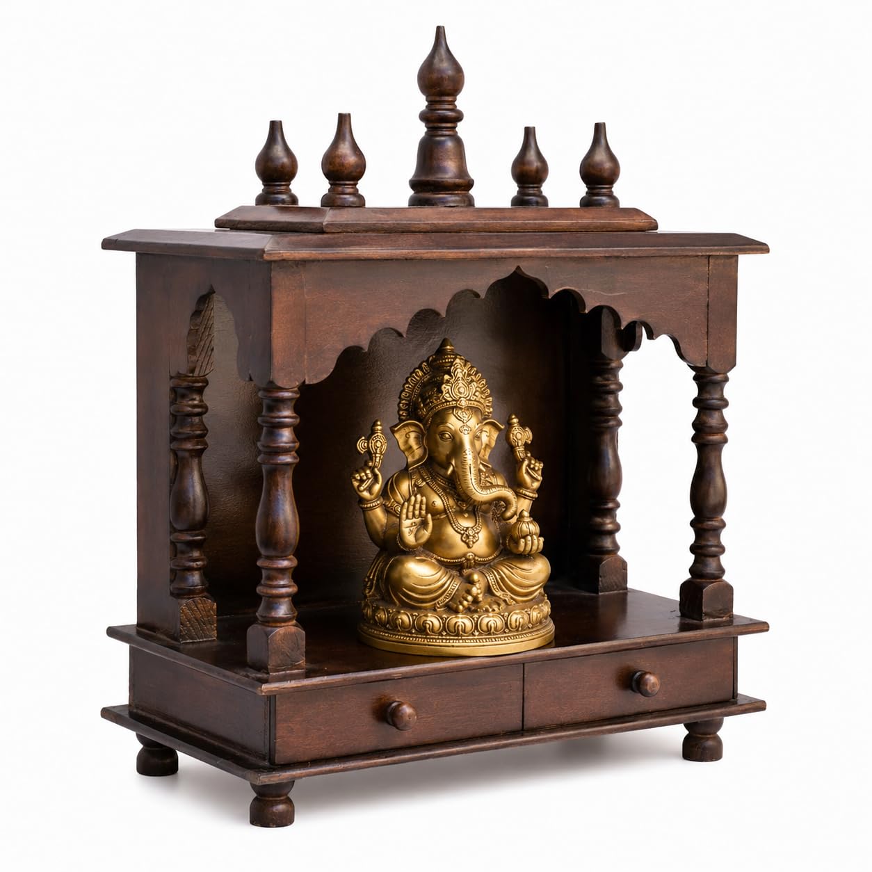 Kamdhenu art and craft Wooden Temple/Home Temple/Pooja Mandir/Pooja Mandap/Temple 1