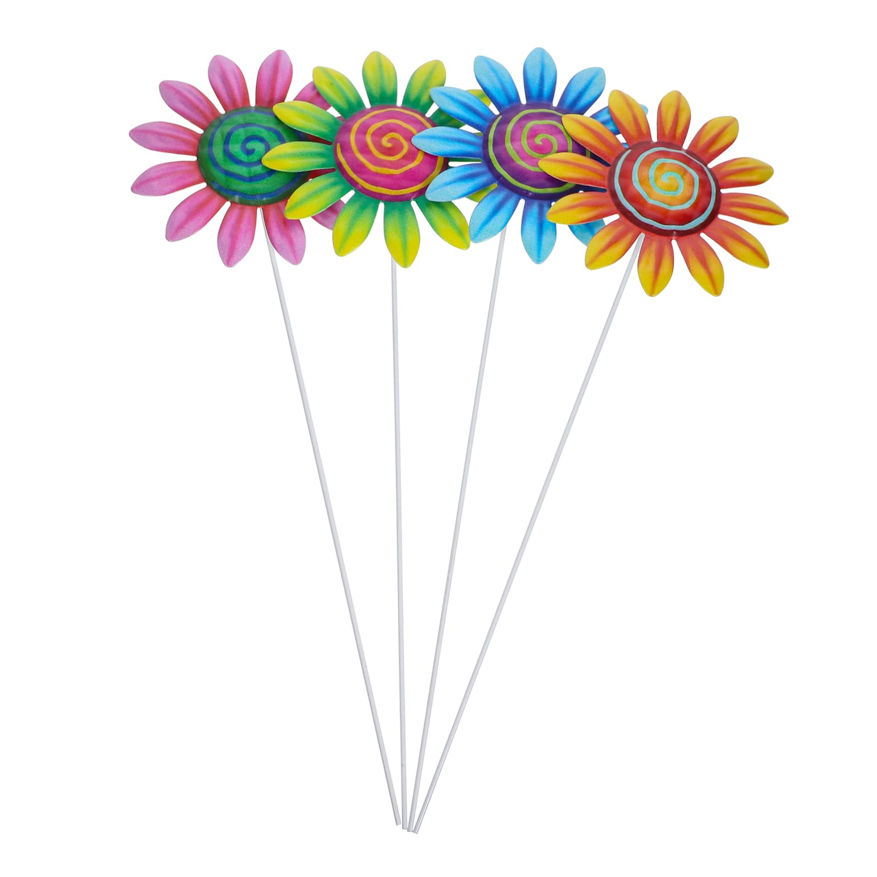 BESTonZON 2 Sätze Garten Sonnenblumen Deko Set Teiliges Für Außenbereich Kreative Gartenstecker Für Patio Und Charmante Gartenornamente Für Hauswarming Und 4 Stücke * 2