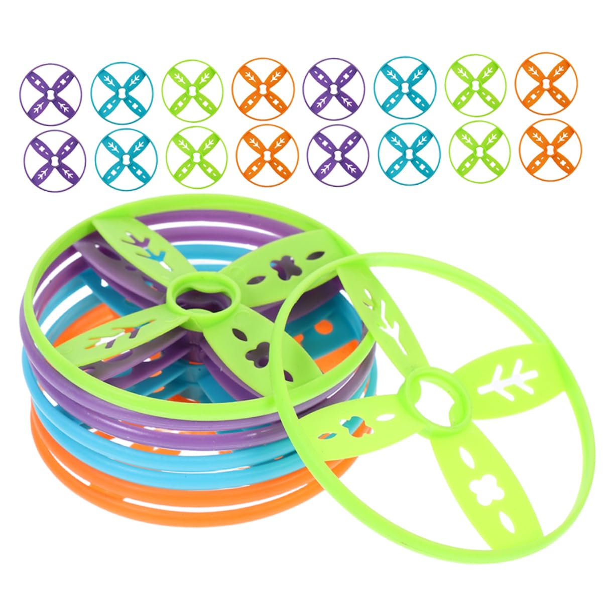 ERINGOGO 40Er Set Bunte Flugscheiben Ersatzteile Kompatibel Mit Hand- Und Fußbetriebenen Flugspielzeugen Outdoor Für Kinder Und Erwachsene Familienaktivitäten