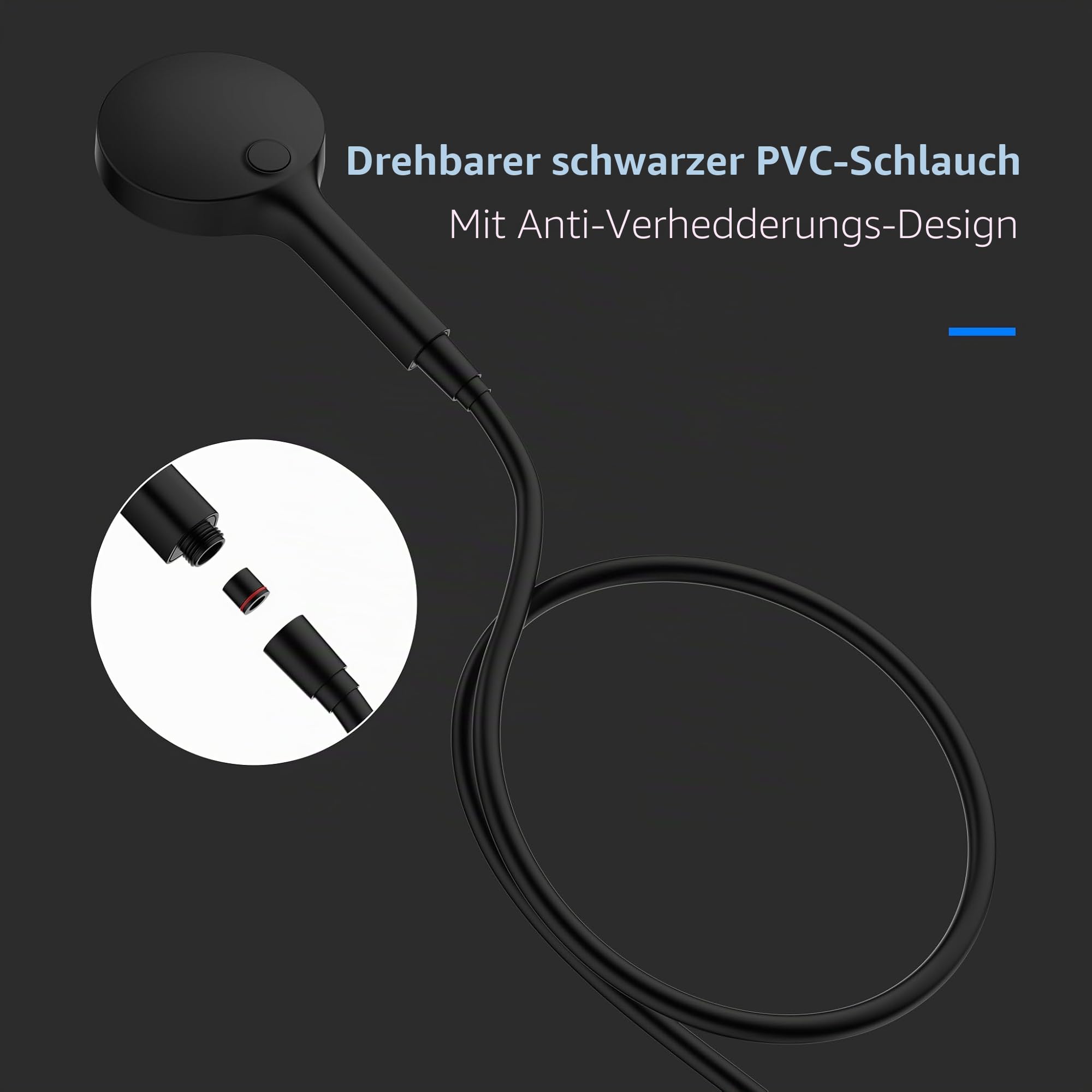 HOMELODY Badewannenarmatur Schwarz, Badewannenarmatur mit Handbrause, Wasserfall Wannenarmatur, Messing Mischbatterie Wandarmatur für Badewanne, Wandmontage mit großer Plattform