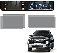 Screen Protector For Hyundai 2024 Creta Facelift EX, X, S(O) Car Accessories 8" inch Infotainment System and 10.25" inch MID Pack of 4