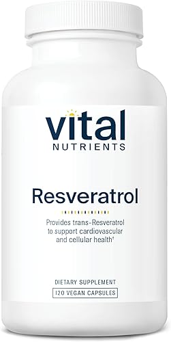Vital Nutrients Resveratrol  Antioxidante de ultra alta potencia  Trans Resveratrol para apoyo cardiovascular y de salud celular*  Suplemento vegano