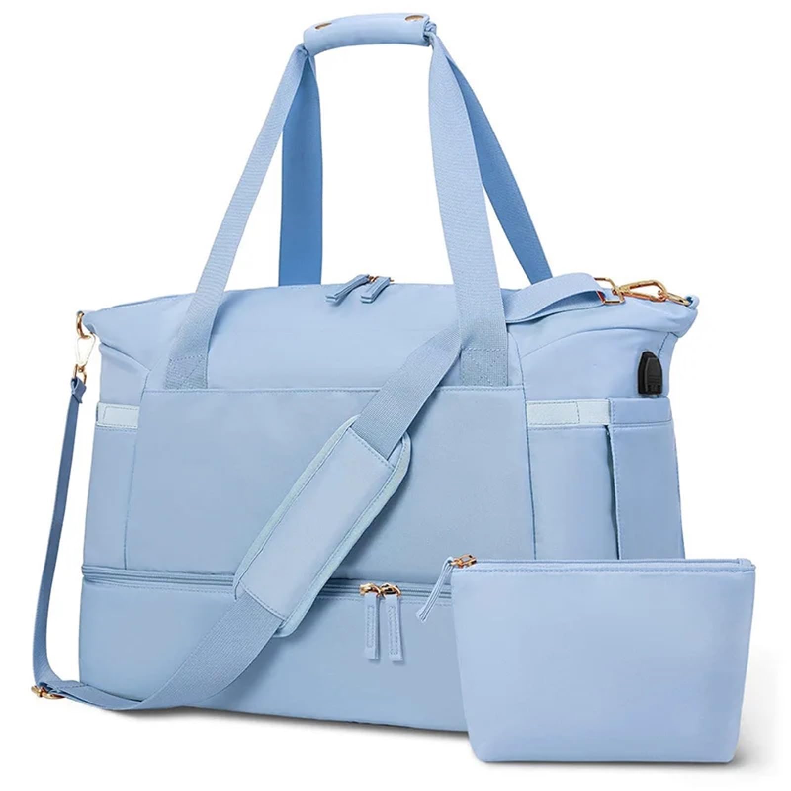 Sporttasche Sports Gym Bags Travel Gym Women Yoga Handbag Multifunction Swimming Shoulder Messenger Fitness Training Bag for Traveling(Blue)