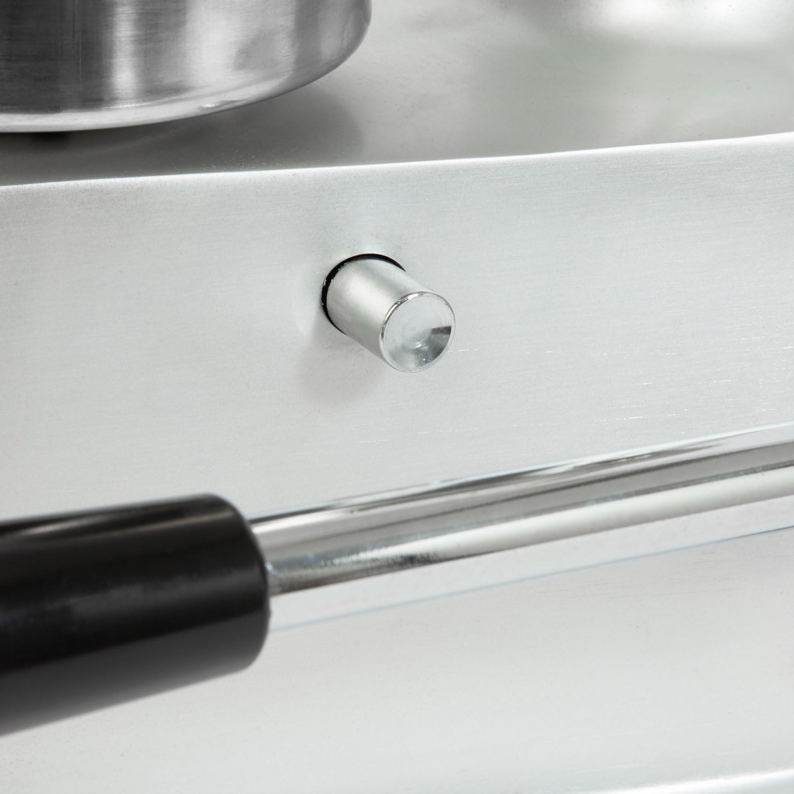 VERTES Hamburgatrice Pressa per Hamburger in acciaio inossidabile, per la produzione professionale di hamburger con un diametro di 13 cm, inclusi 500 carta cerata, piedi in gomma robusti
