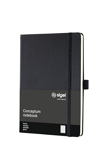 Carnet de notes quadrillé A5 rigide noir SIGEL CO121