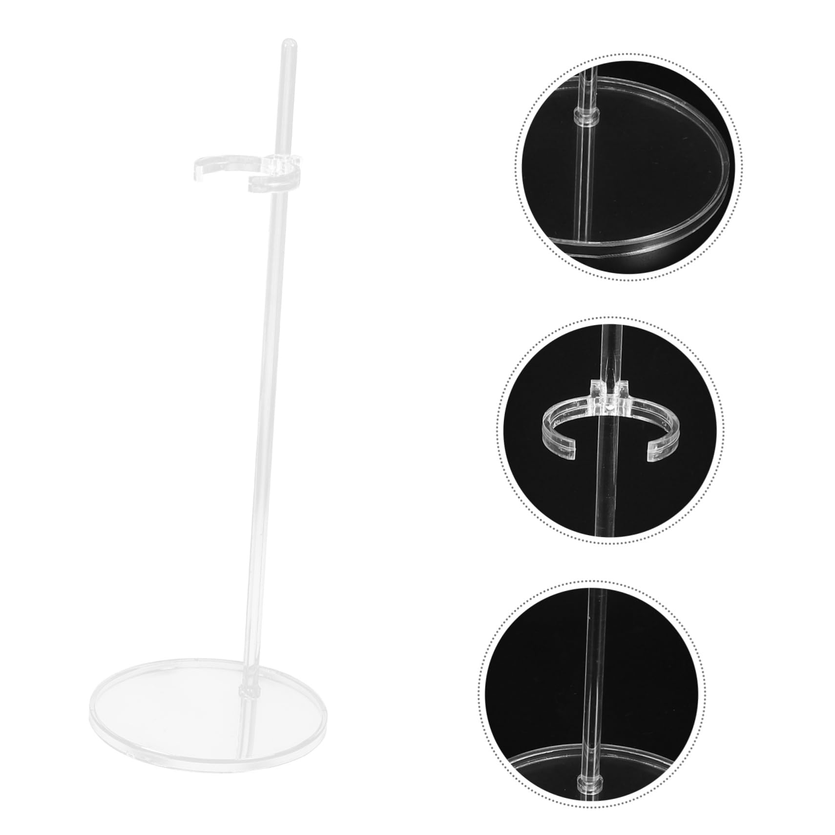 HOOTNEE Doll Stands Display Rack 4pcs Mini Doll Stands Adjustable Waist Clip Perfect for Toy Bracket