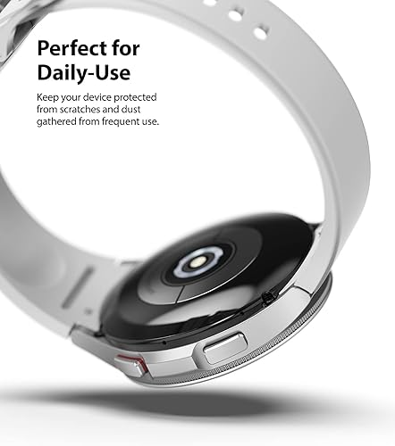 Miniatura 5 de Ringke Bisel Styling compatible con Samsung Galaxy Watch 4 Classic de 1.65 pulgadas, cubierta adhesiva de anillo de marco antiarañazos acero