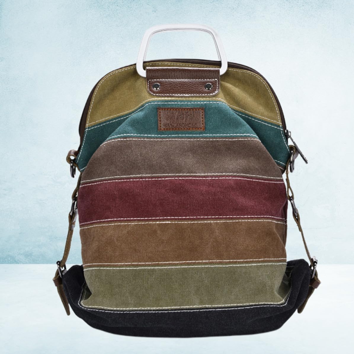 Bolso Bandolera de Lona para Mujer Gran Capacidad, Asa Resistente y Diseño Retro Elegante, Adecuado para Compras y Almacenamiento Diario