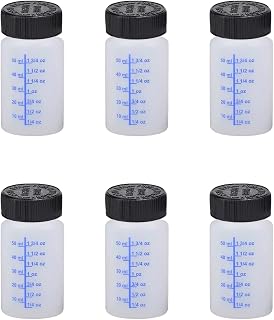 6 Pcs Paint Touch Up Bottles with Brush, Empty Bottles Brush Applicator, Applicator Bottle for Car Scratches Repair/Manual Creation/Nail Art