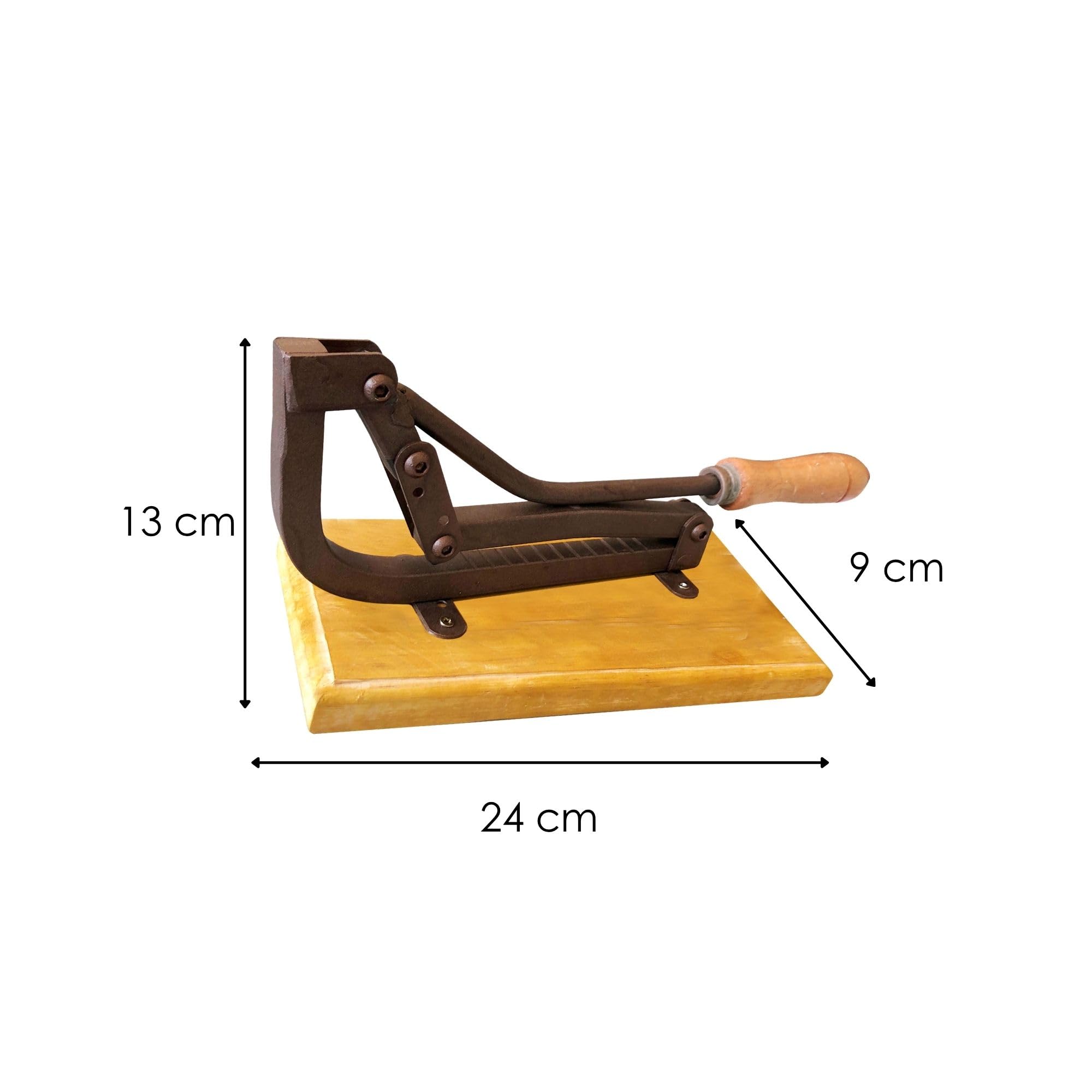 Partidor de Frutos Secos Manual con Palanca y Base de Madera | Cascanueces Profesional Metálico para Nueces y Almendras | Homelux