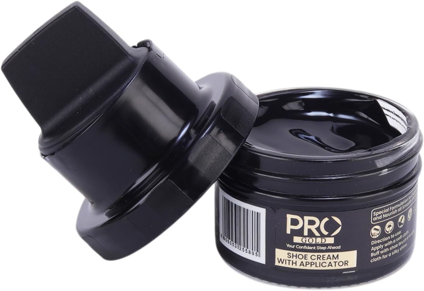 PRO SHOE CREAM WITH APPLICATOR I SHOE POLISH I LEATHER SHOE POLISH WITH APPLICATOR I 50 ML
