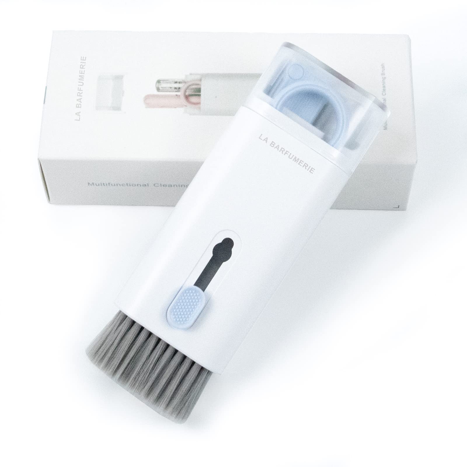 LA BARFUMERIE Kit Pulizia Elettronica: Spazzola Per Tastiera, Strumento Per AirPods, Panno In Microfibra, Spray E Estrattore Tasti