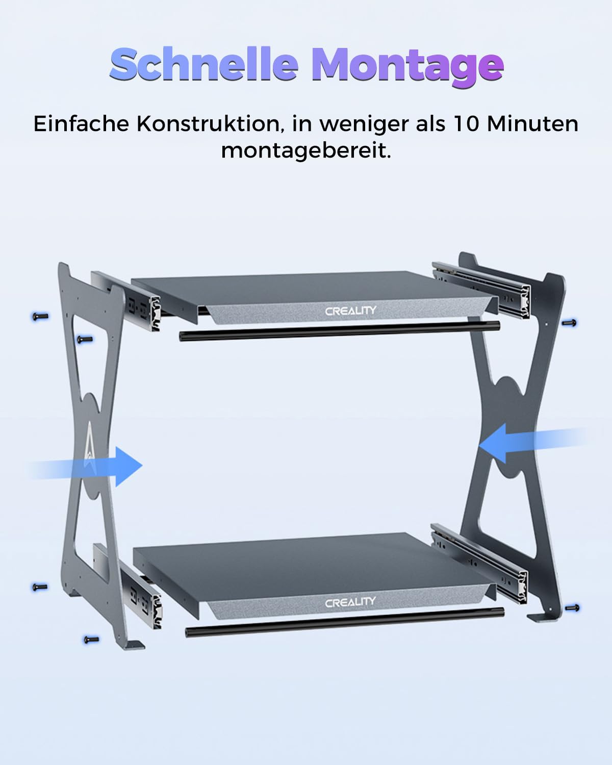 Creality CFS Arbeitsständer, Platzsparend, Zweilagiges Ausziehdesign, Tragkraft Bis Zu 15 kg, Metalldämpfungsschienen,Eloxiert, Geeignet Für Drucker, Trockenboxen, CFS, Arbeitsständer Für 3D-Druck