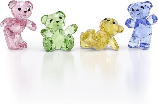 Swarovski Kris Bear 30th Anniversary Ornament Set, Multi Coloured Crystal, from the Kris Bears Collection