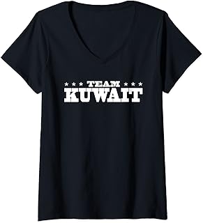 Womens Team Kuwait Citizen Patriotic Country Support V-Neck T-Shirt