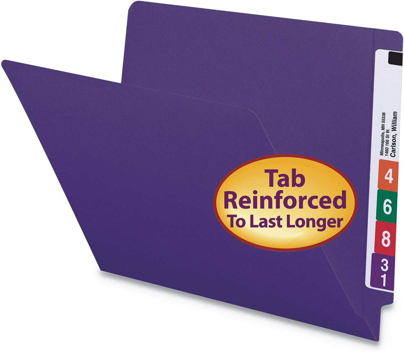 Smead End Tab File Folder, Shelf-Master Reinforced Straight-Cut Tab