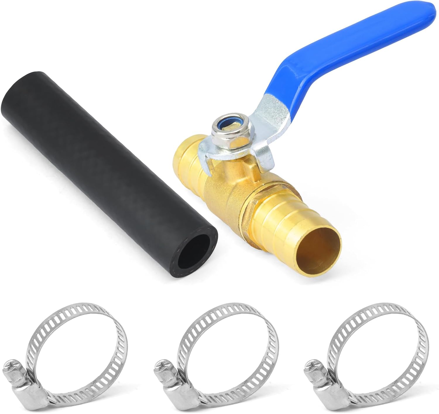 A/C Hack Kit Compatible with Ram 1500 2500 3500 2019 2020 2021 2022 Truck Gas & Diesel Models with Weak or Warm A/C from Factory Heater Core Bypass Set, W/Clamps Hose Shut Off Valve