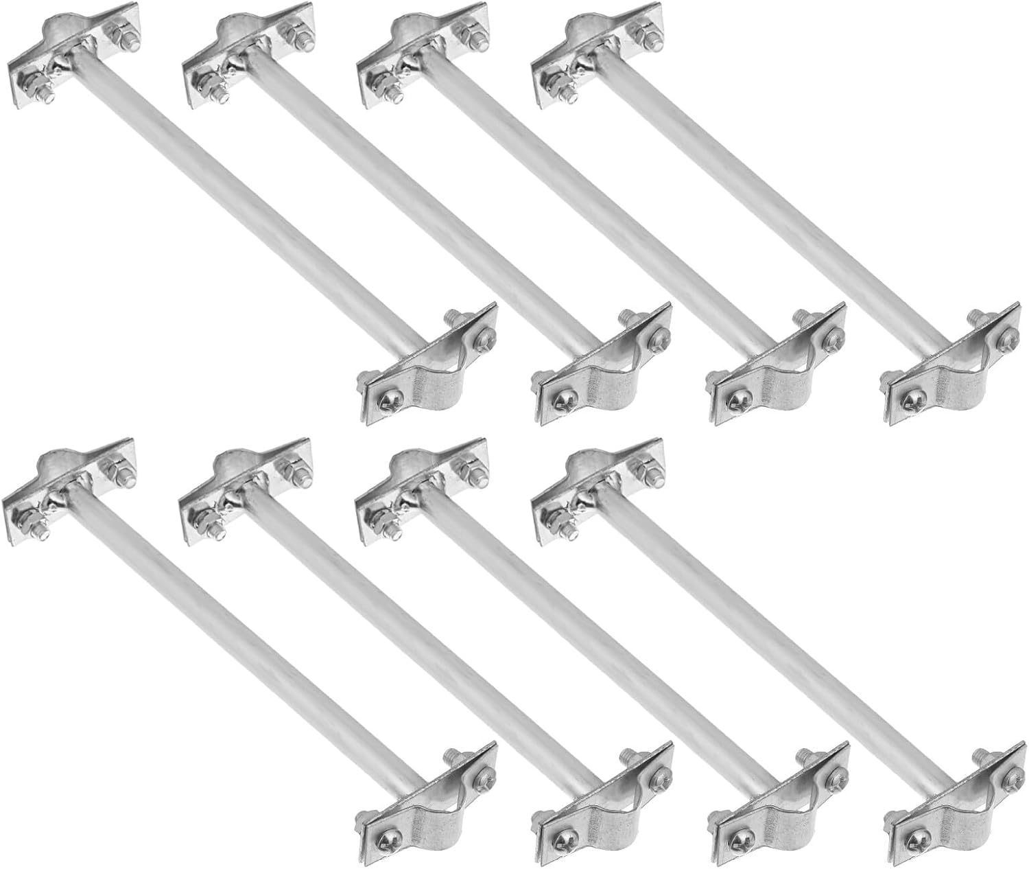 8pcs High Conductivity Electrical Grounding Rod Support Brackets Weather-Resistant Outdoor Wall Mount Clips for Electrical Grounding and Rod Protection