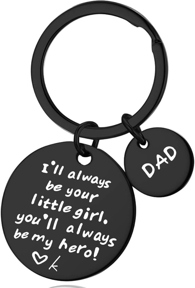 Dad Gifts from Daughter Dad Keychain with Initial AZ Birthday Father’s