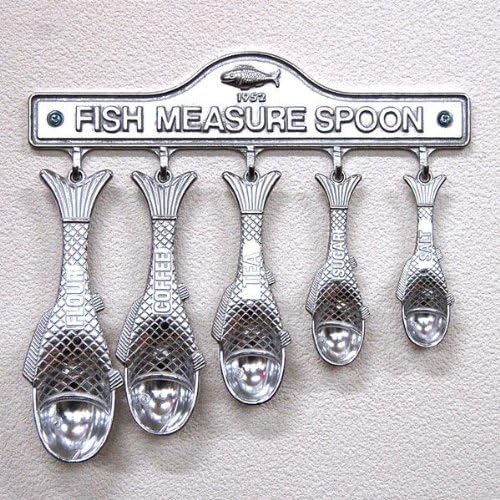 Dalton 100-029 Fish Measure Spoon Set, Aluminum, Set of 5